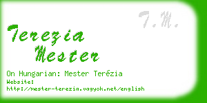 terezia mester business card