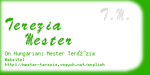 terezia mester business card